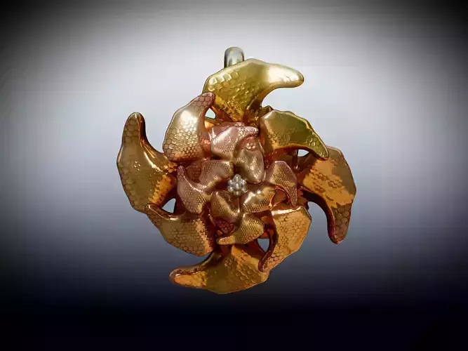 Organic Form Flower Pendant