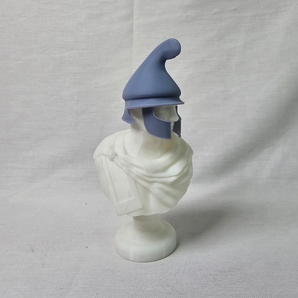Phrygian Helmet with a figure 3D print model_8