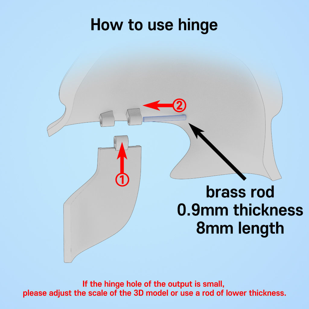 Phrygian Helmet with a figure 3D print model_5