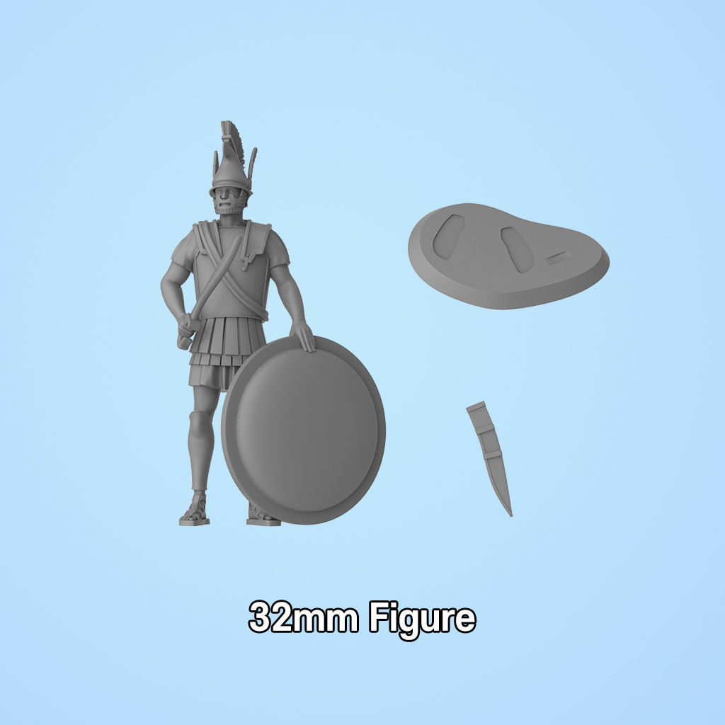 Phrygian Helmet with a figure 3D print model_4