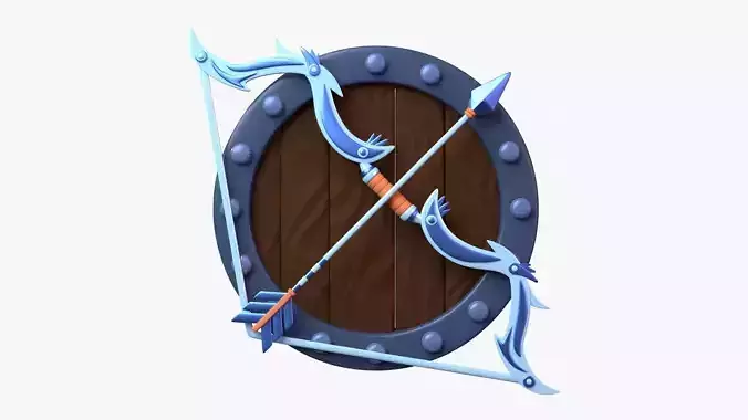 Archer Badges 3D Illustration