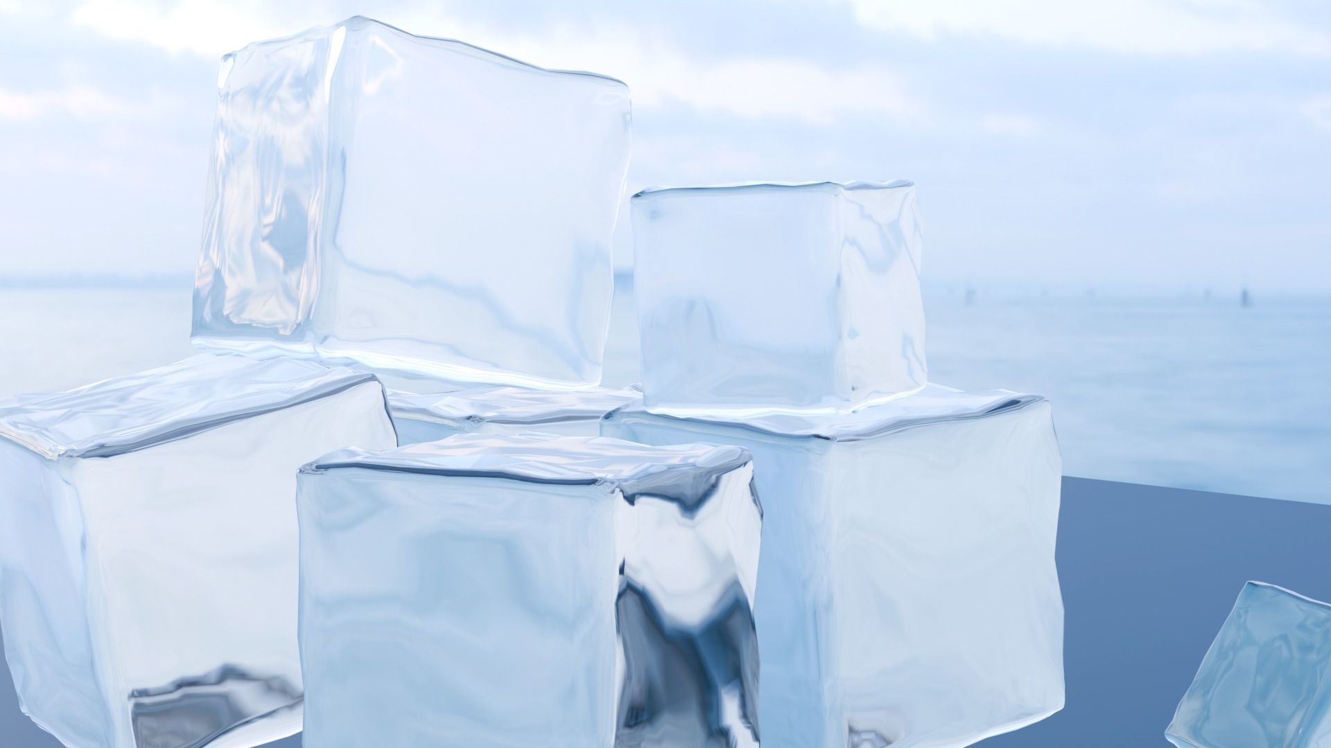 Ice cube 3D model_1