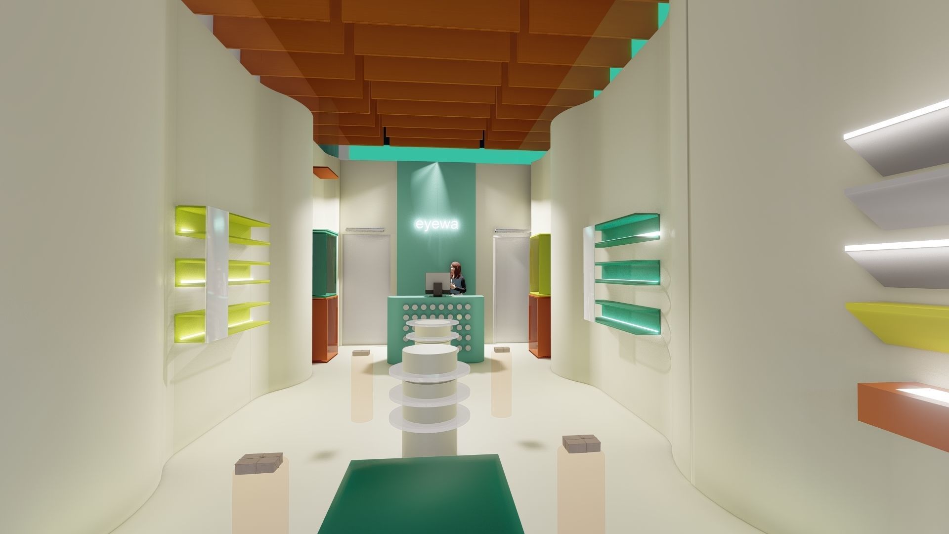 Optical retail store interior 3D model 3D model_1