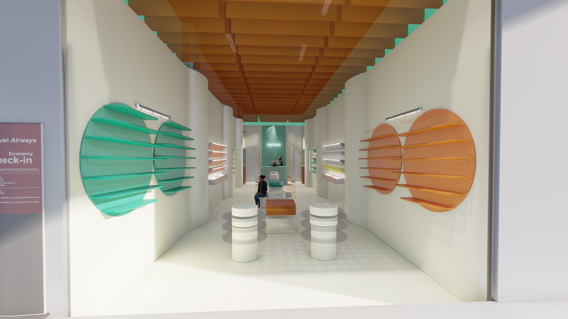Optical retail store interior 3D model 3D model_2