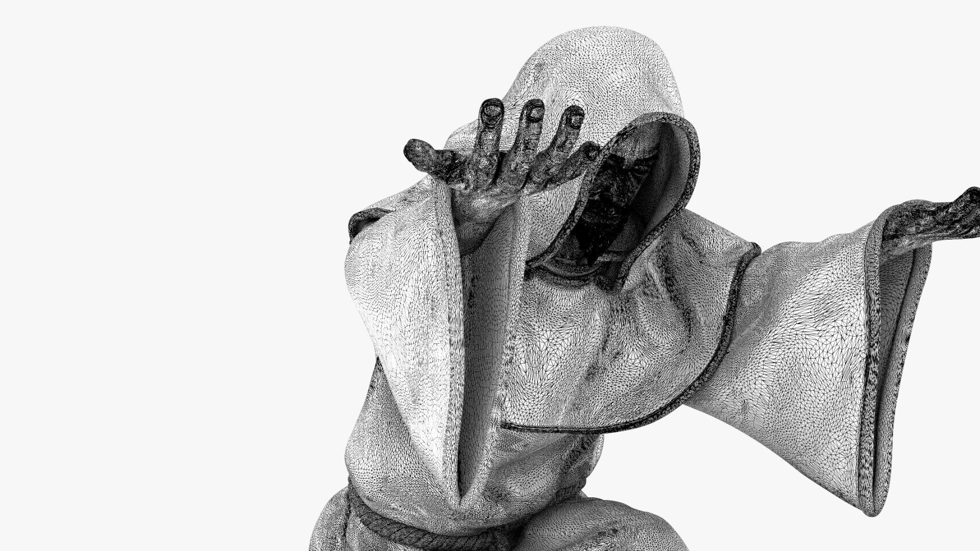 Monk Penholder 3D print model_25