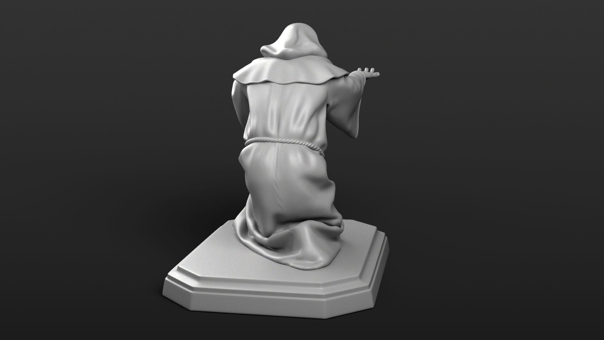 Monk Penholder 3D print model_22