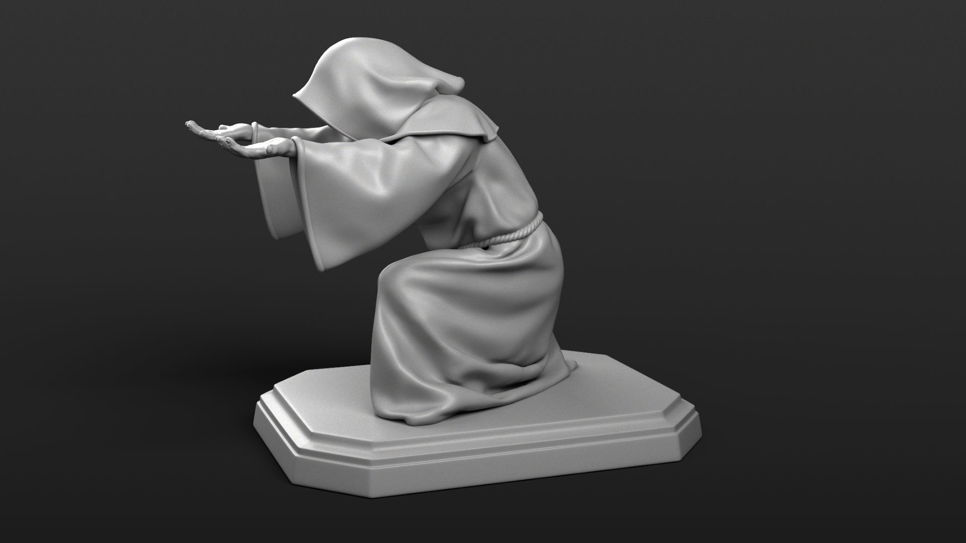 Monk Penholder 3D print model_18
