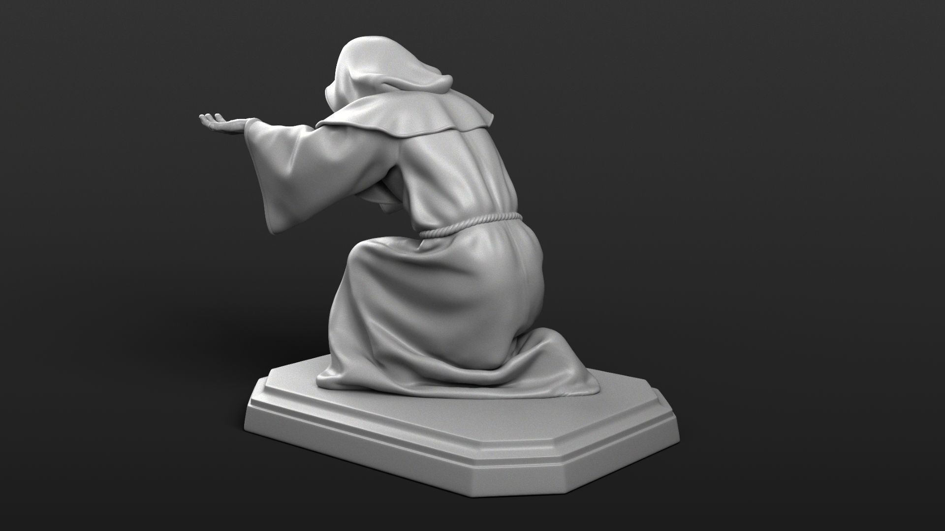 Monk Penholder 3D print model_20