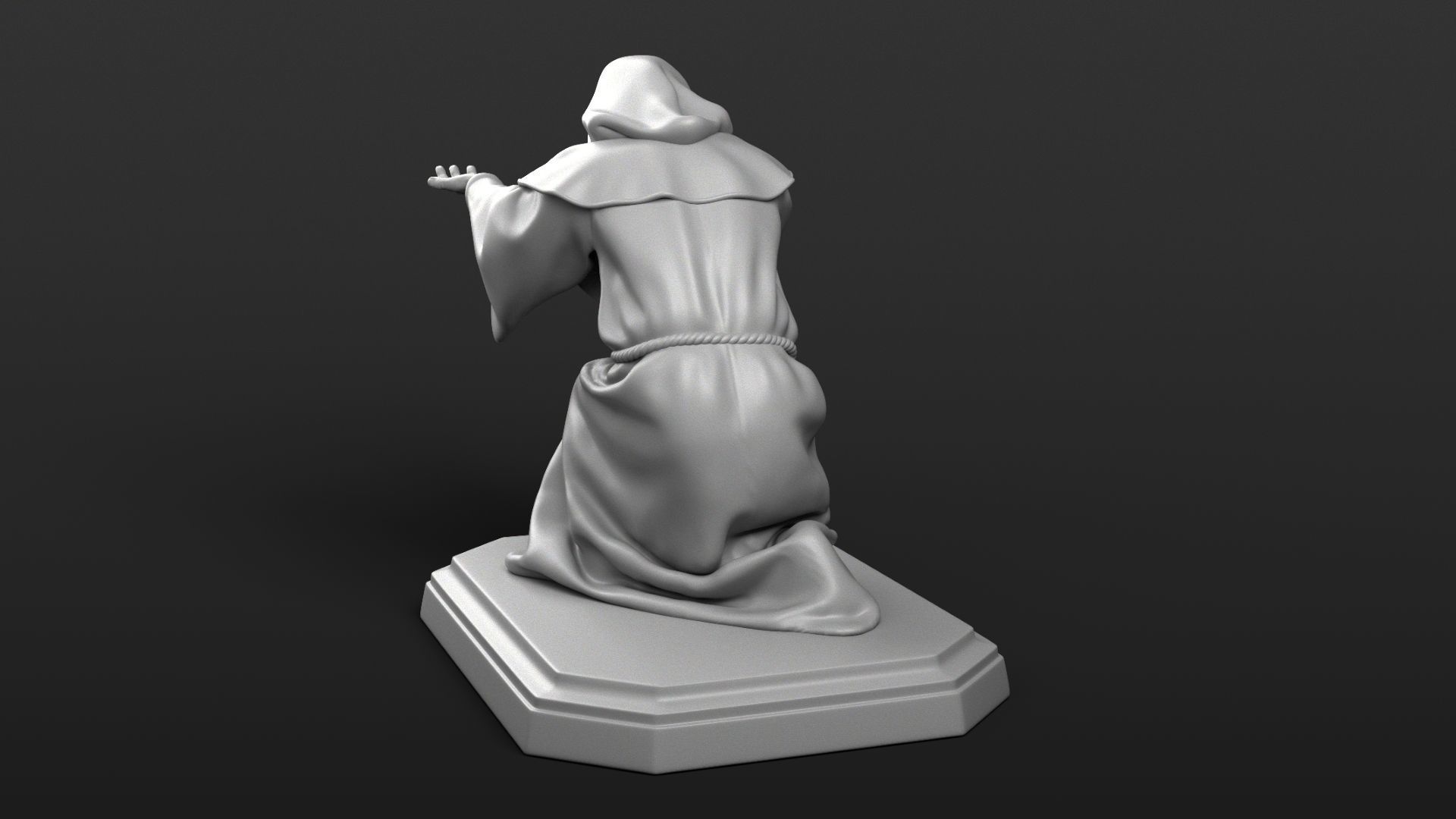 Monk Penholder 3D print model_21