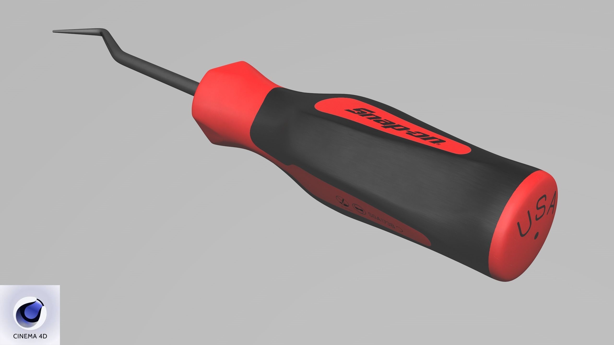 SO Soft Grip Radiator Hose Pick SGA173BR Low-poly 3D model_28