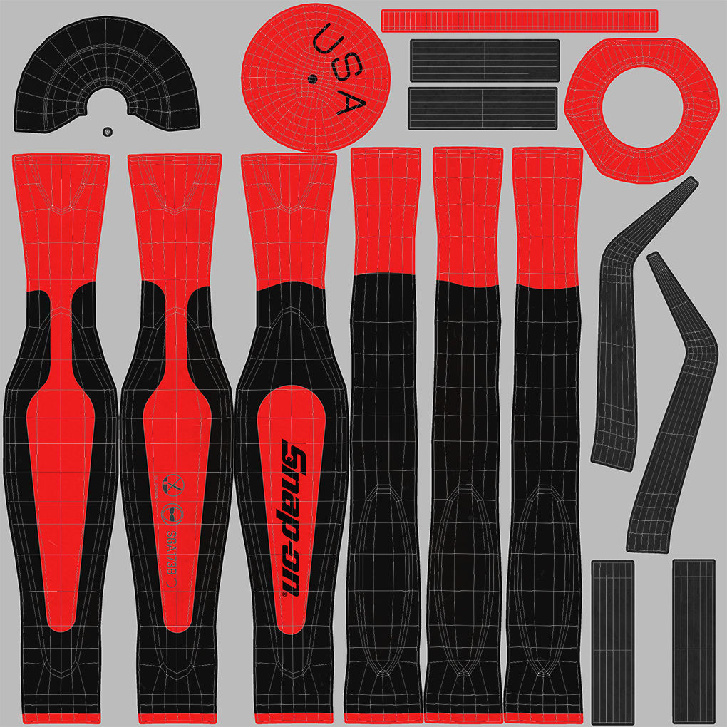 SO Soft Grip Radiator Hose Pick SGA173BR Low-poly 3D model_31