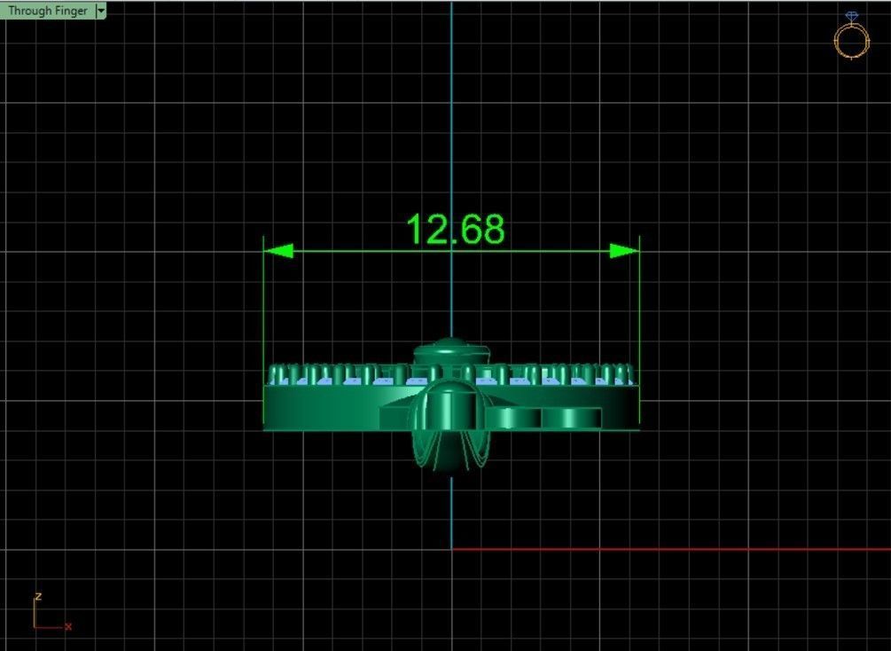 Key pendant letter B 3D print model_6