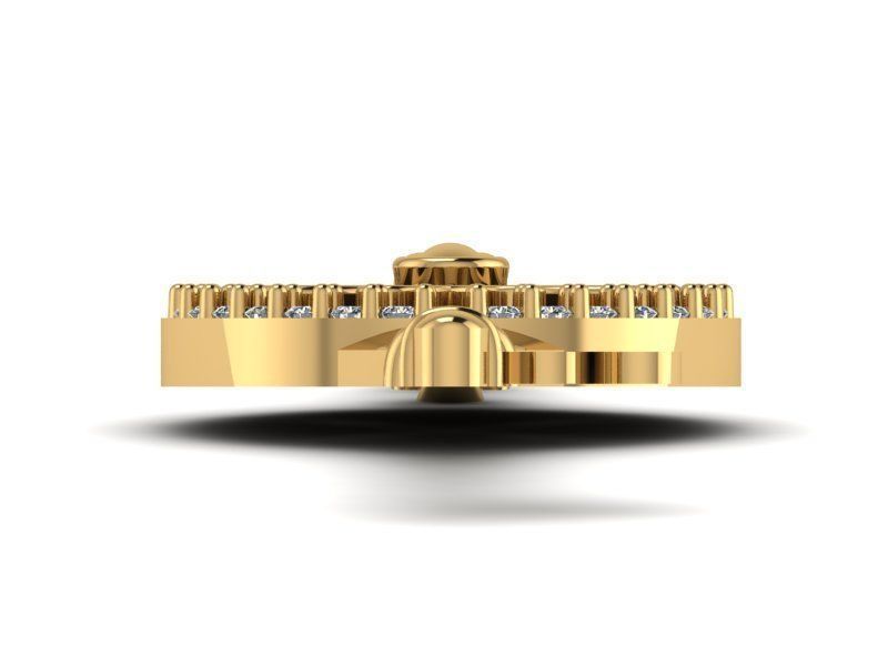 Key pendant letter B 3D print model_3