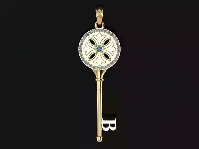 Key pendant letter B