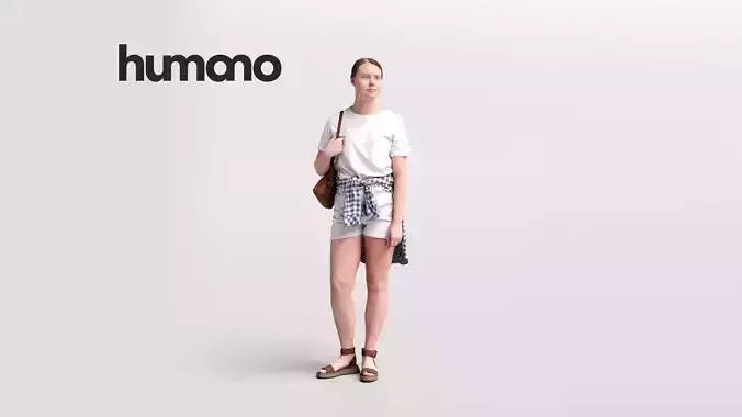 Humano standing and looking young man - casual -043-3494