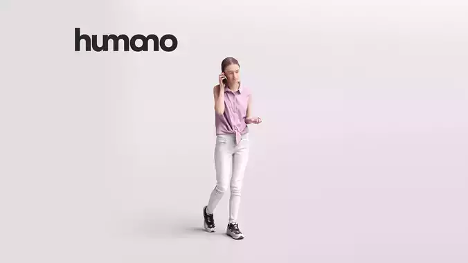 Humano standing and looking young man - casual -036-2012