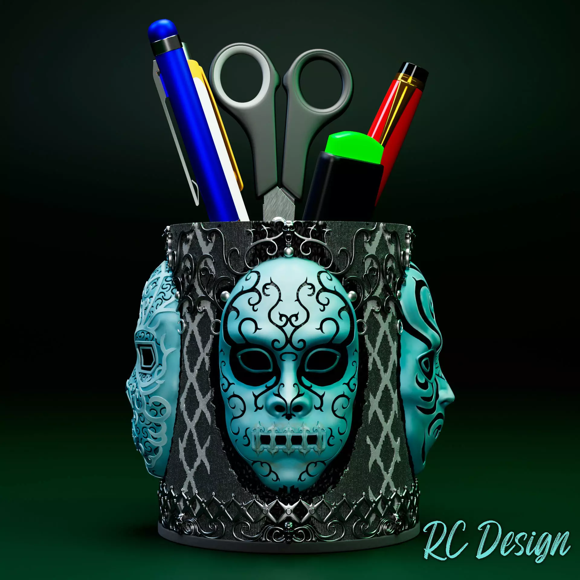Pencil holder Harry Potter Death Eaters 3D print model