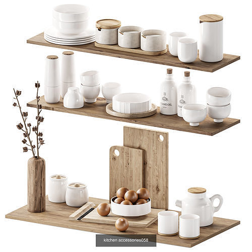 Kitchen Accessories Collection vol 12 3D Model Pack 4