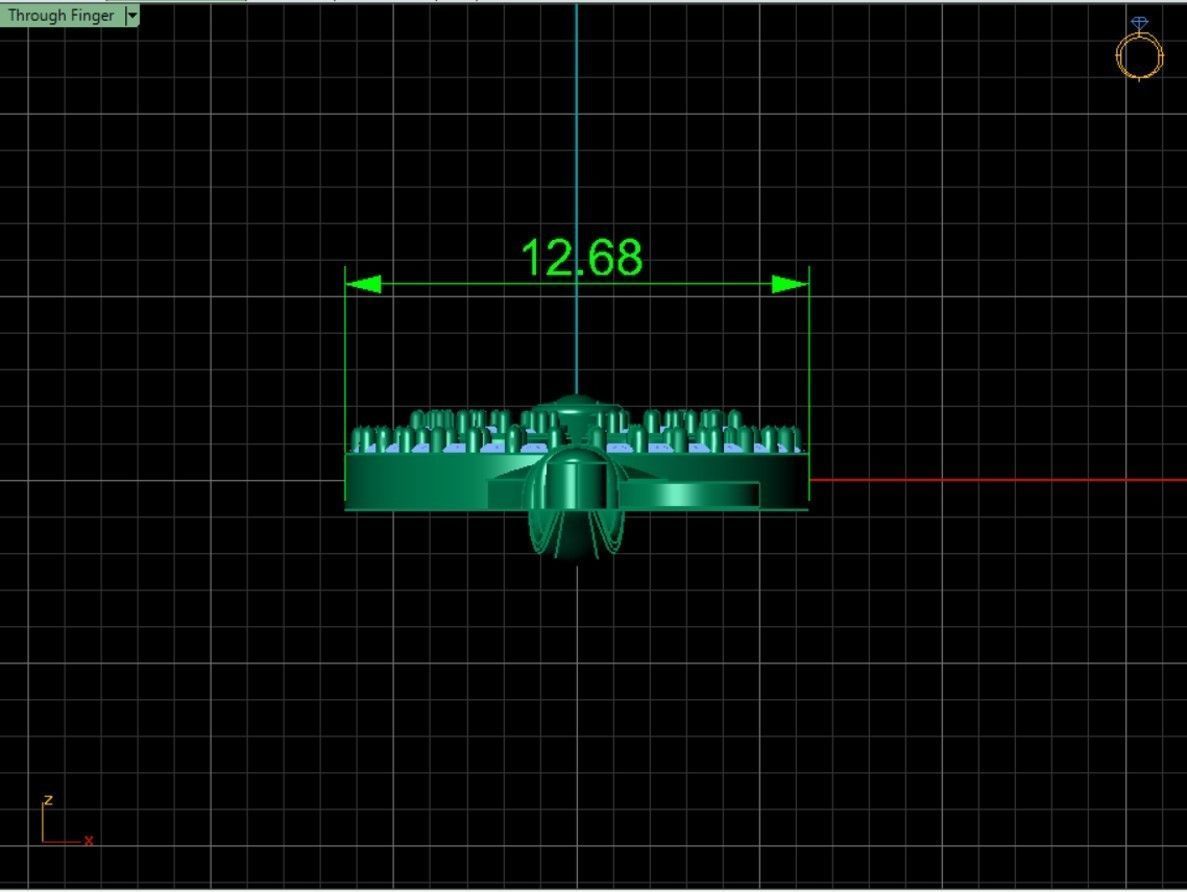 Key pendant letter D 3D print model_6