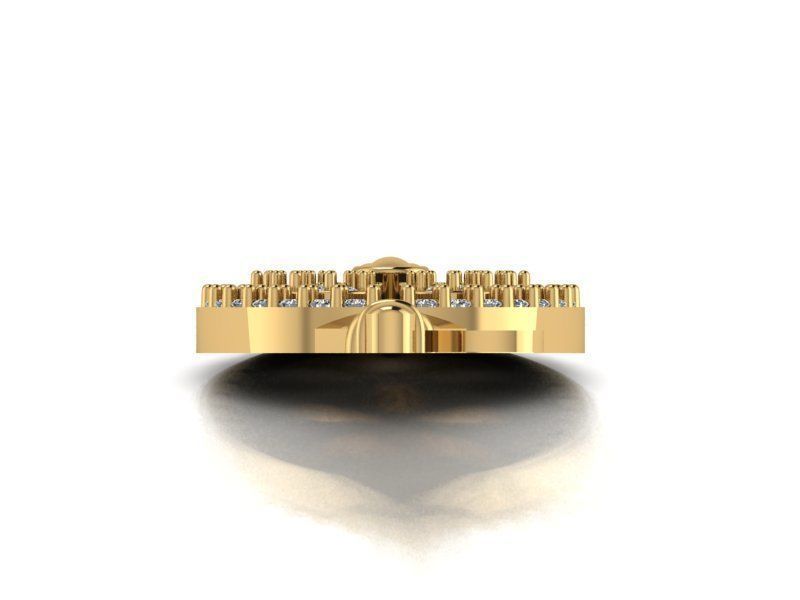 Key pendant letter D 3D print model_4