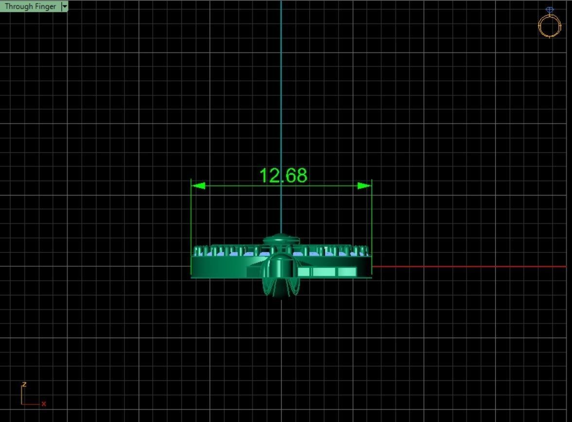 Key pendant letter F 3D print model_6