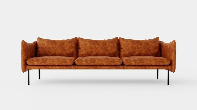 Fogia Tiki 3-Seater Sofa Low-poly 3D model