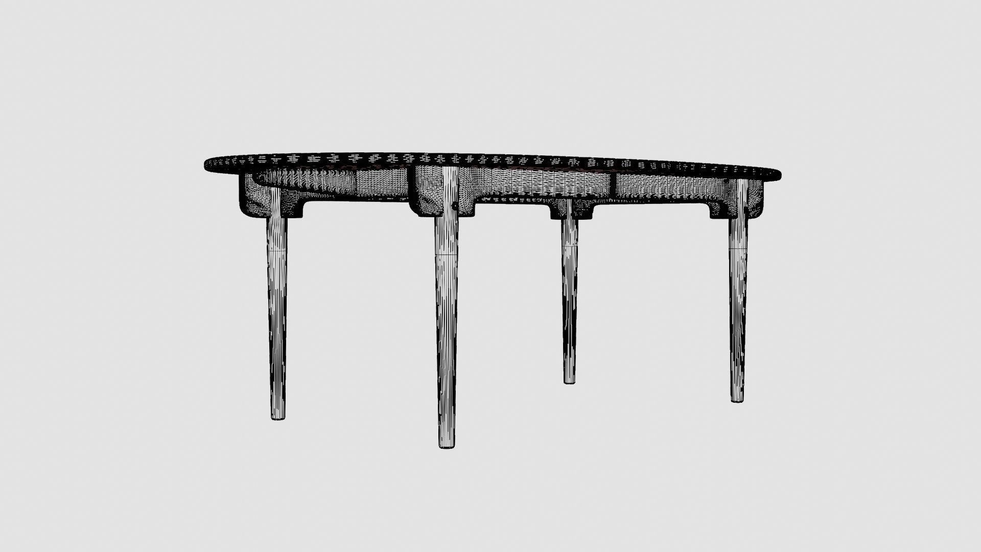 CH338 Table Low-poly 3D model_7