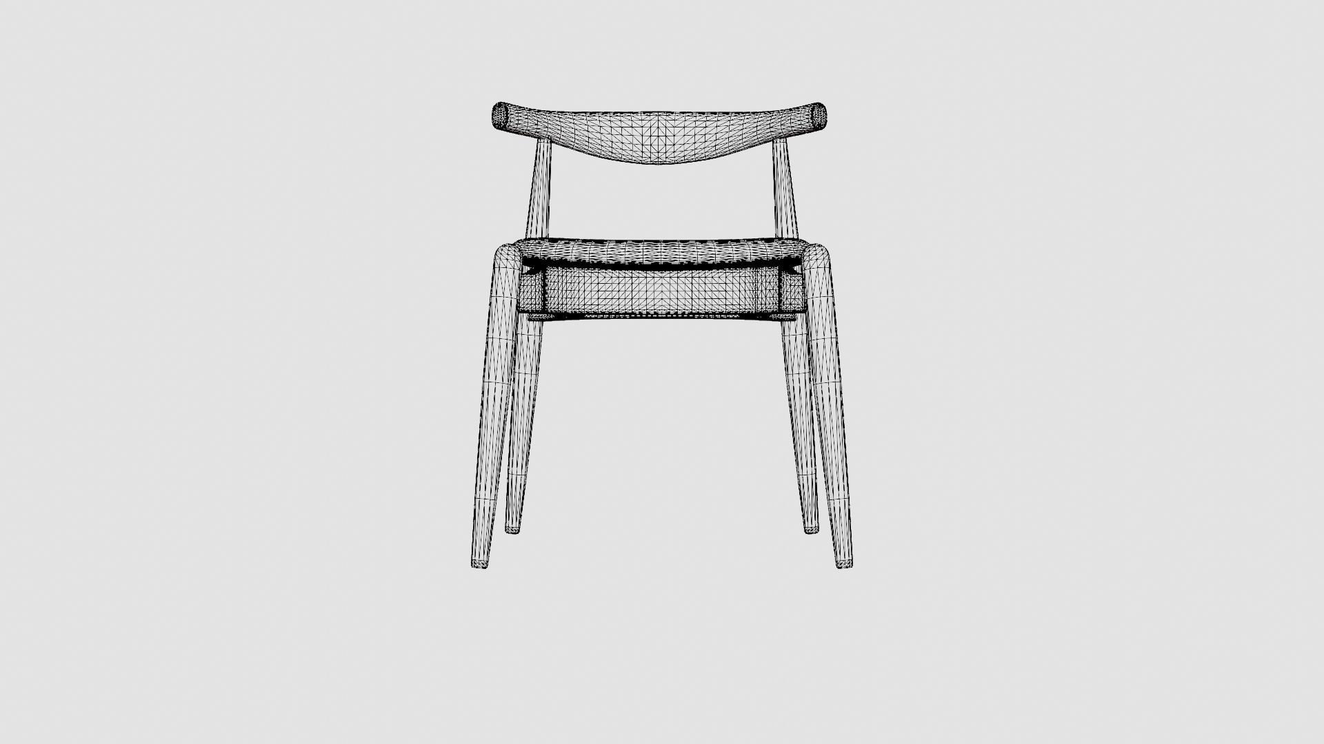 Carl Hansen CH20 Chair Low-poly 3D model_6