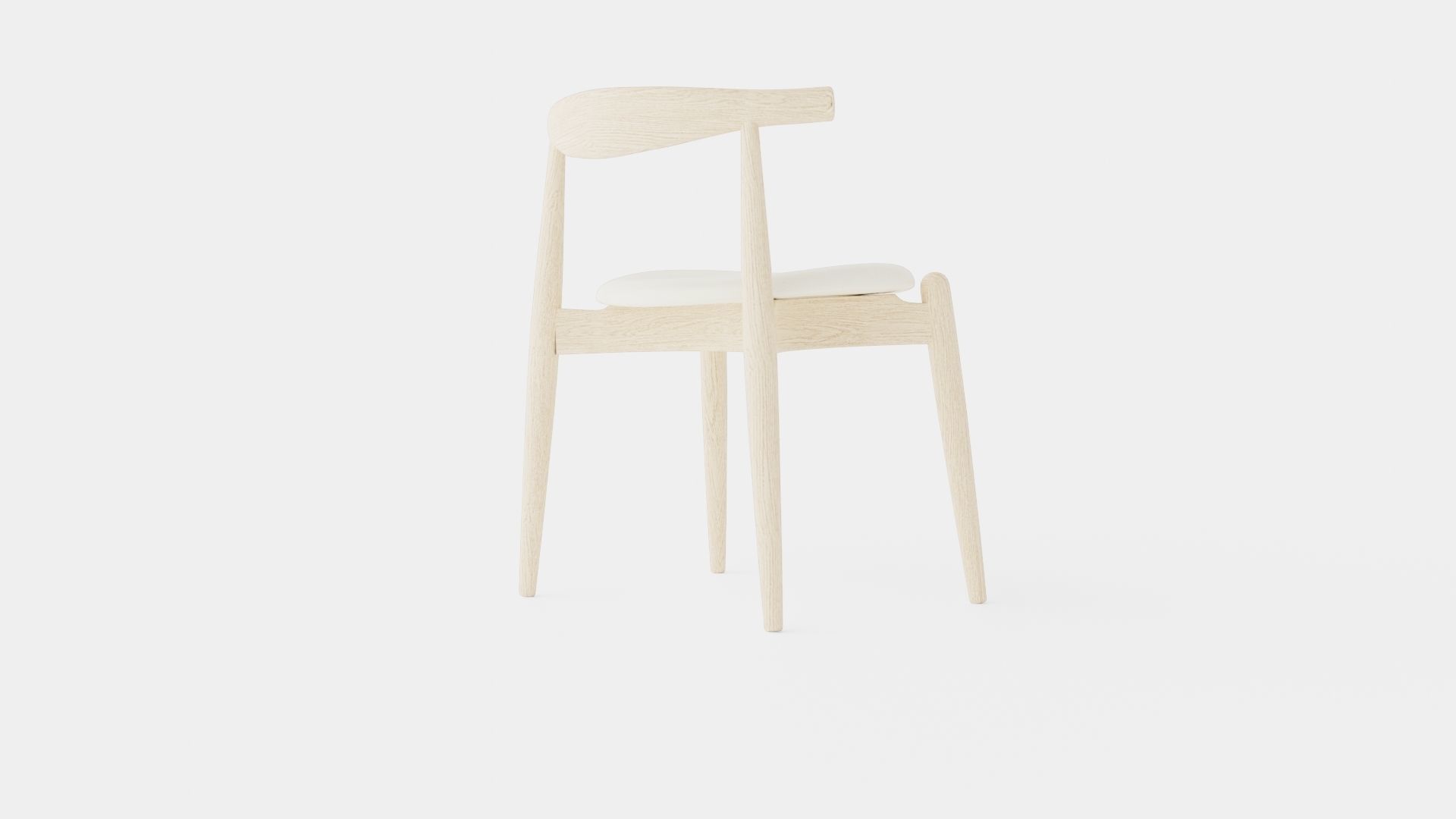 Carl Hansen CH20 Chair Low-poly 3D model_3