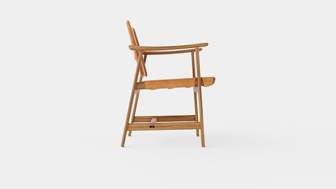 Carl Hansen BM1106 Armchair Low-poly 3D model 3