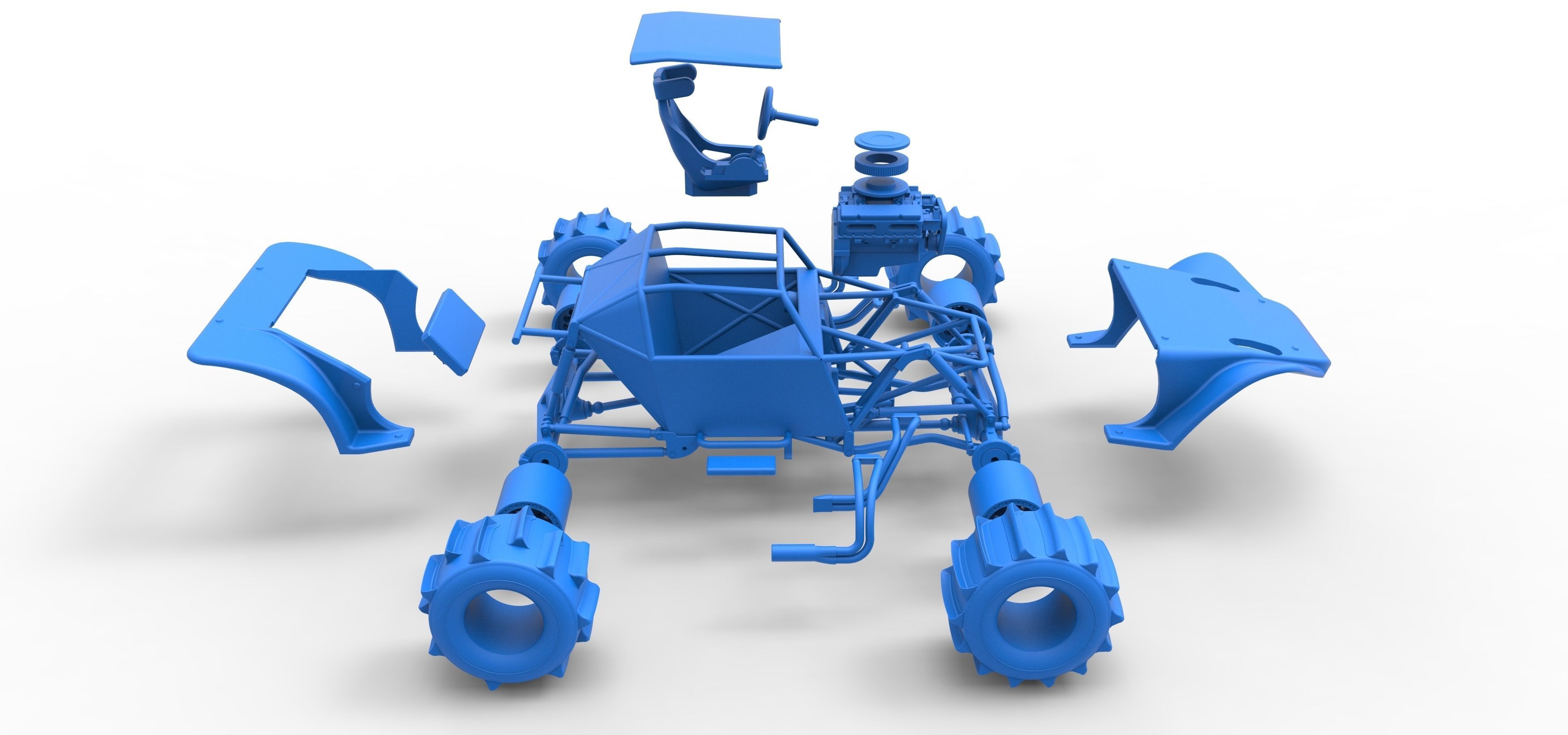 Formula Off Road Version 2 Scale 1 to 25 3D print model_50