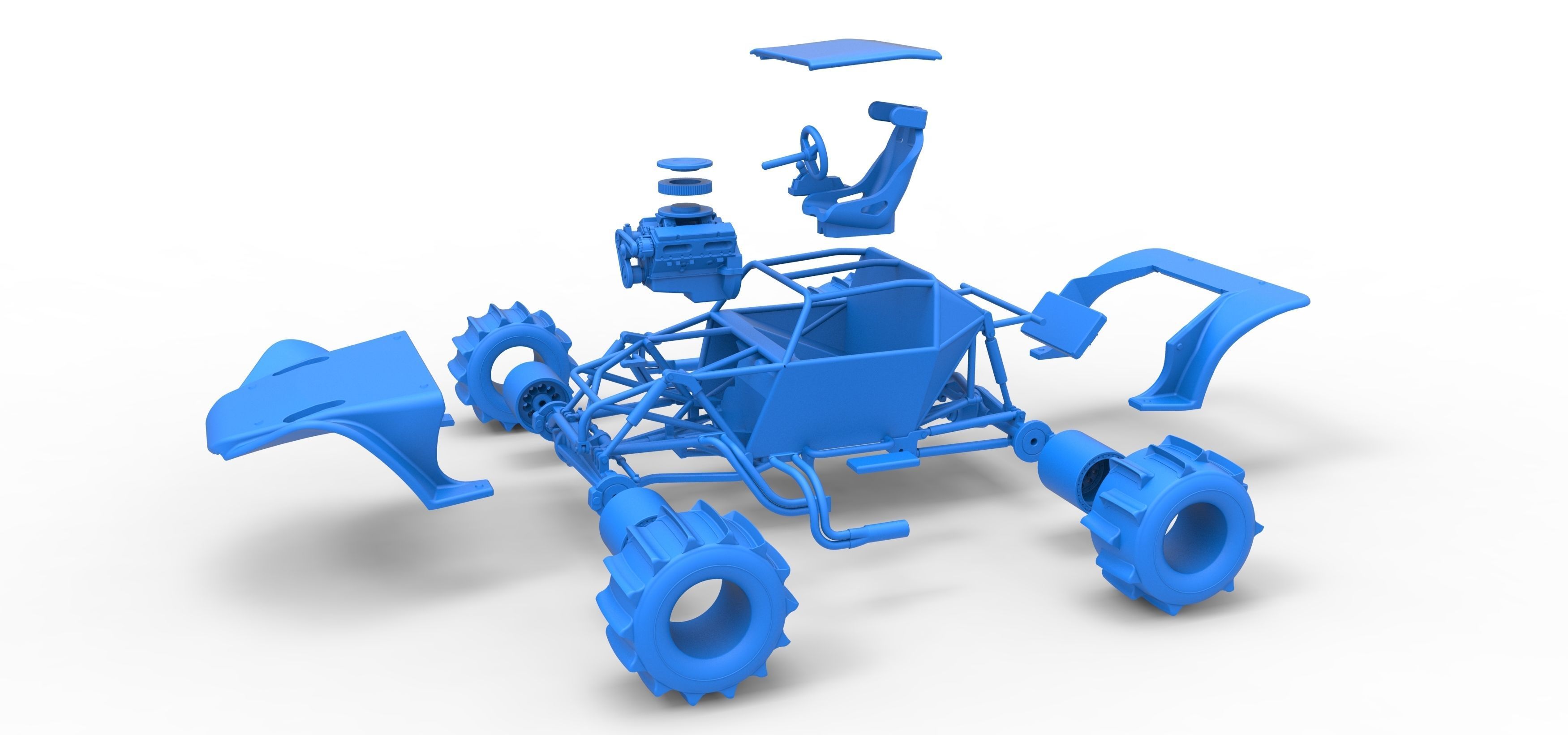 Formula Off Road Version 2 Scale 1 to 25 3D print model_41