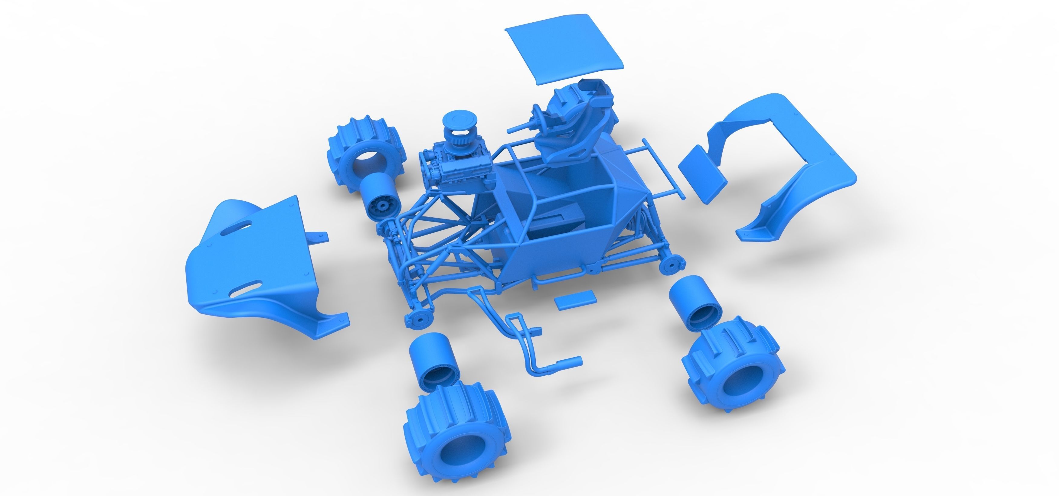 Formula Off Road Version 2 Scale 1 to 25 3D print model_42