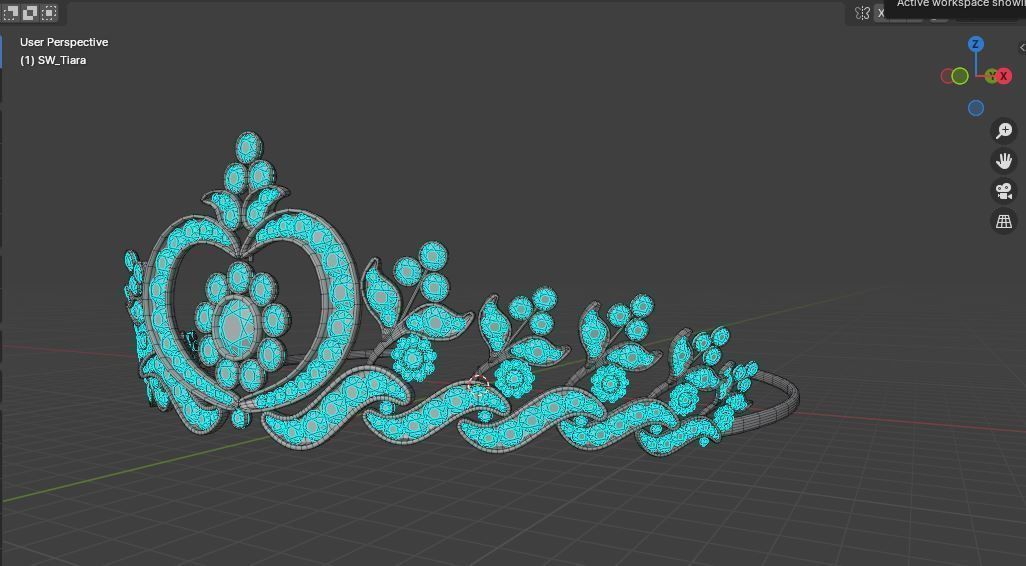 Princess Tiara 3D model_2