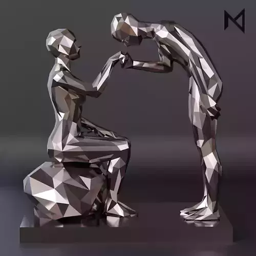 Love Statue Low Poly 
