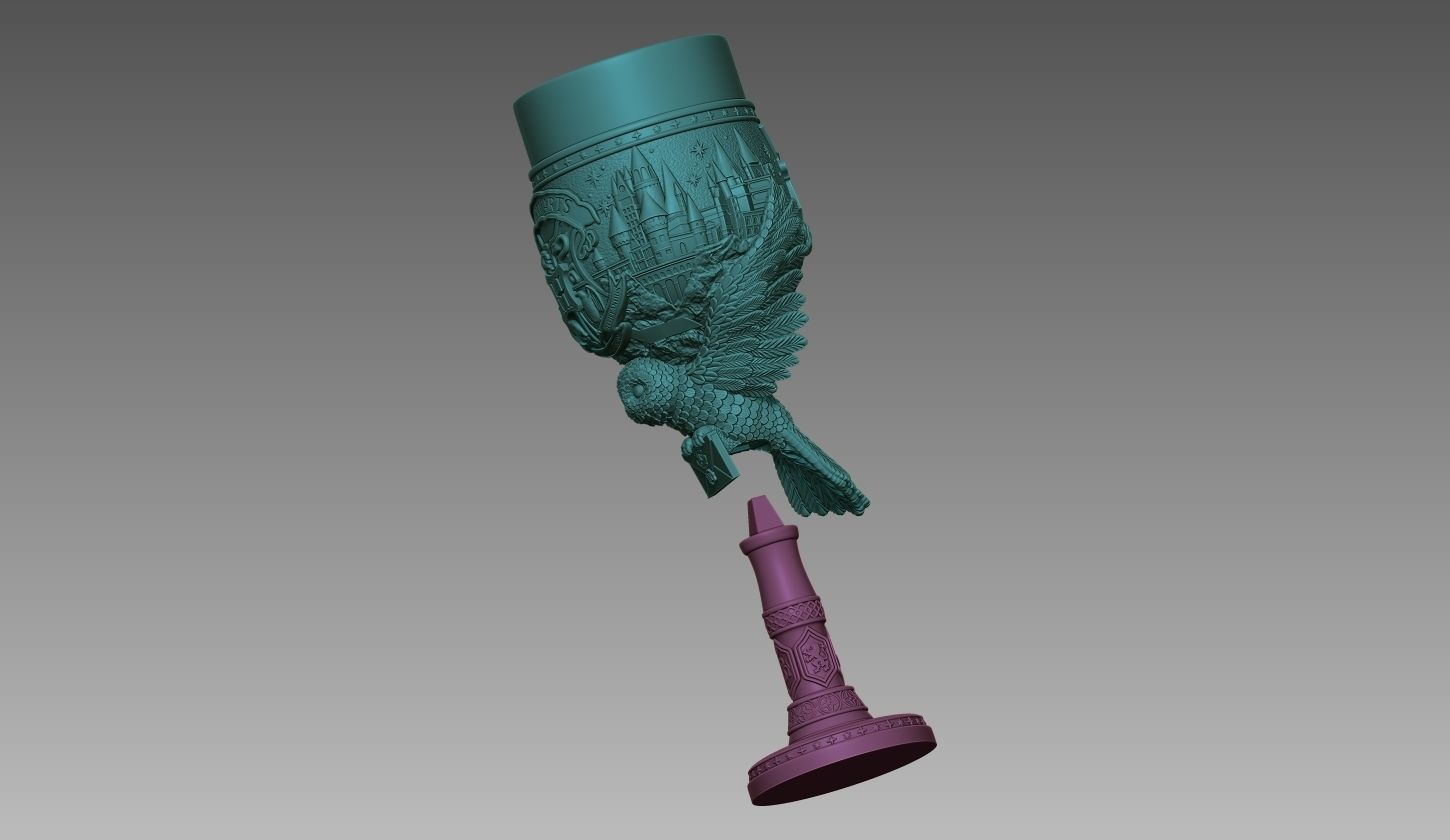Hogwarts Castle Copa Chalice Cup 3D print model_5