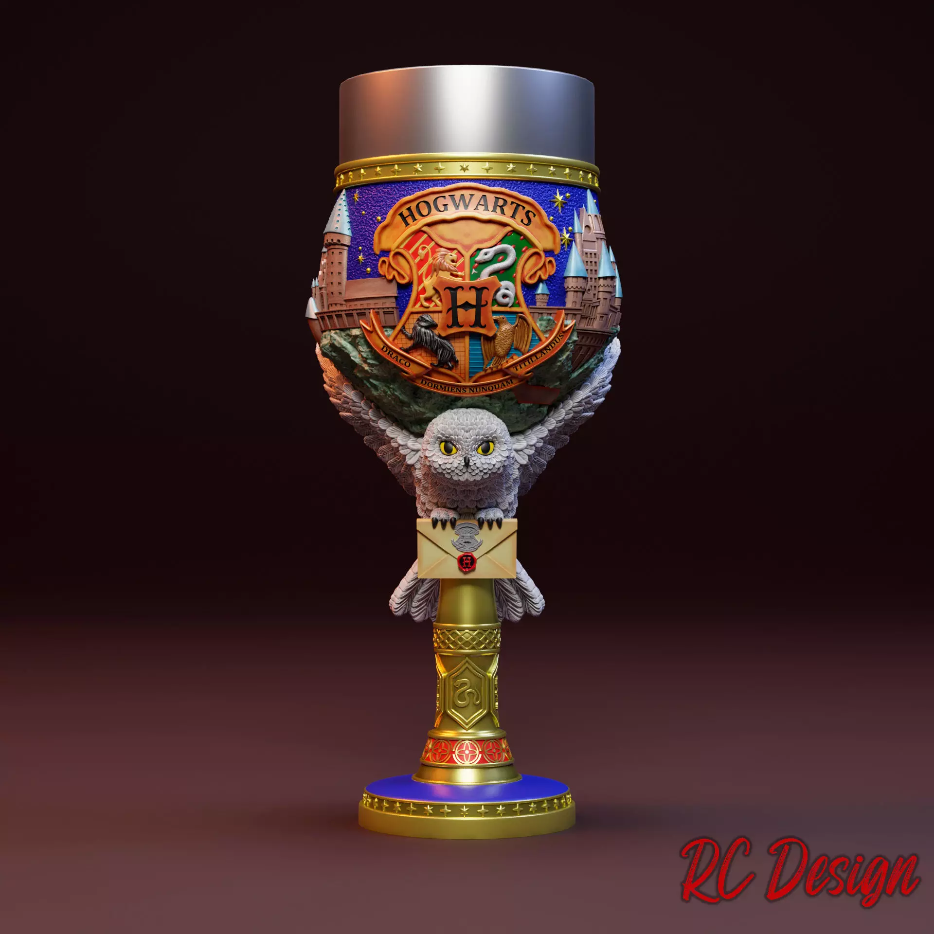 Hogwarts Castle Copa Chalice Cup 3D print model_0