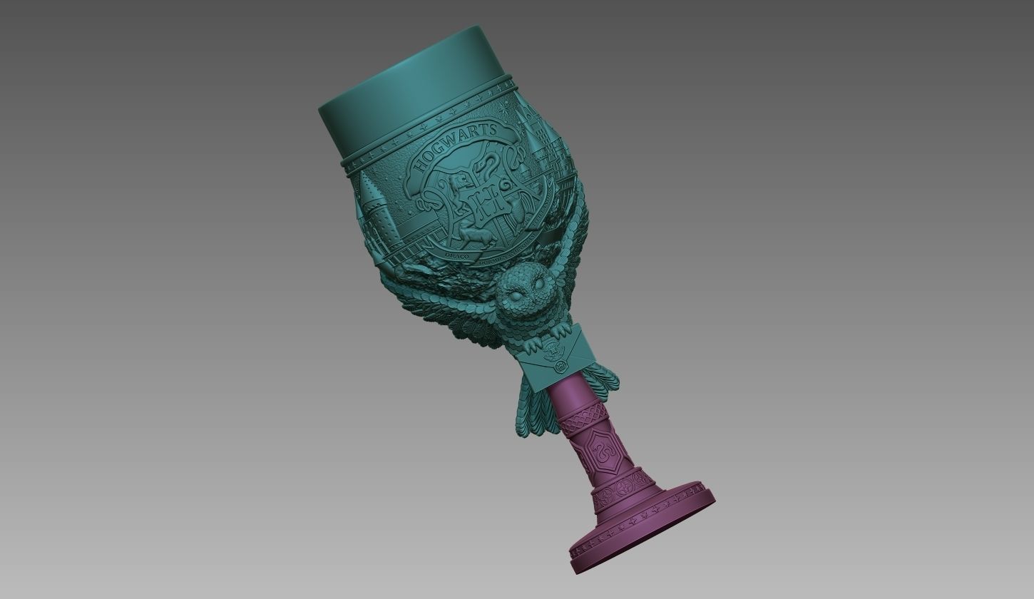 Hogwarts Castle Copa Chalice Cup 3D print model_4