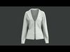 LS Floral Open Front Shirt 3D model_1