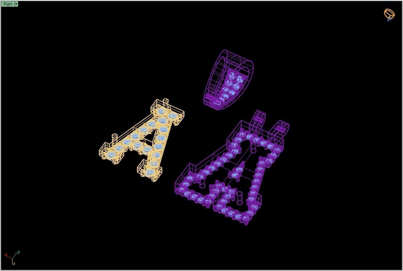 Custom Initial A Letter Diamond Pendant A to Z Alphabet Necklace 3D print model_14