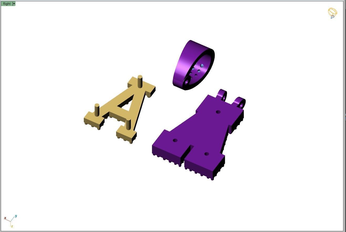 Custom Initial A Letter Diamond Pendant A to Z Alphabet Necklace 3D print model_11