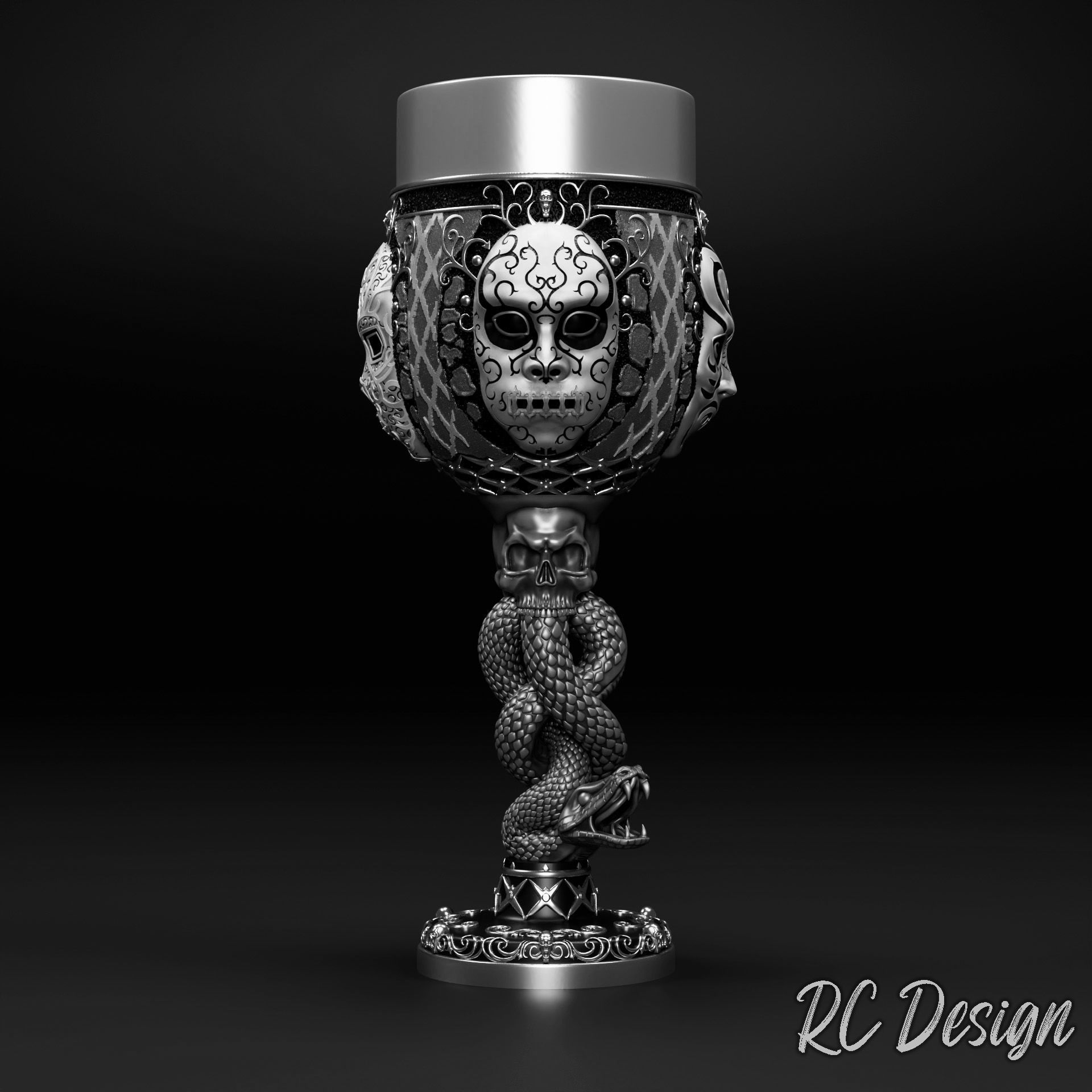 3 chalice of harry potter Death Eaters Hogwarts Copas 3D print model_3