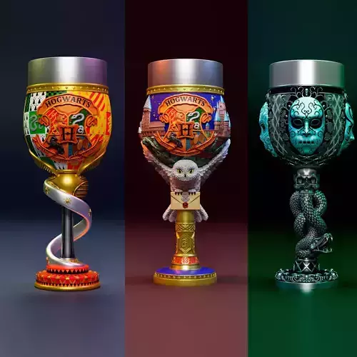 3 chalice of harry potter Death Eaters Hogwarts Copas