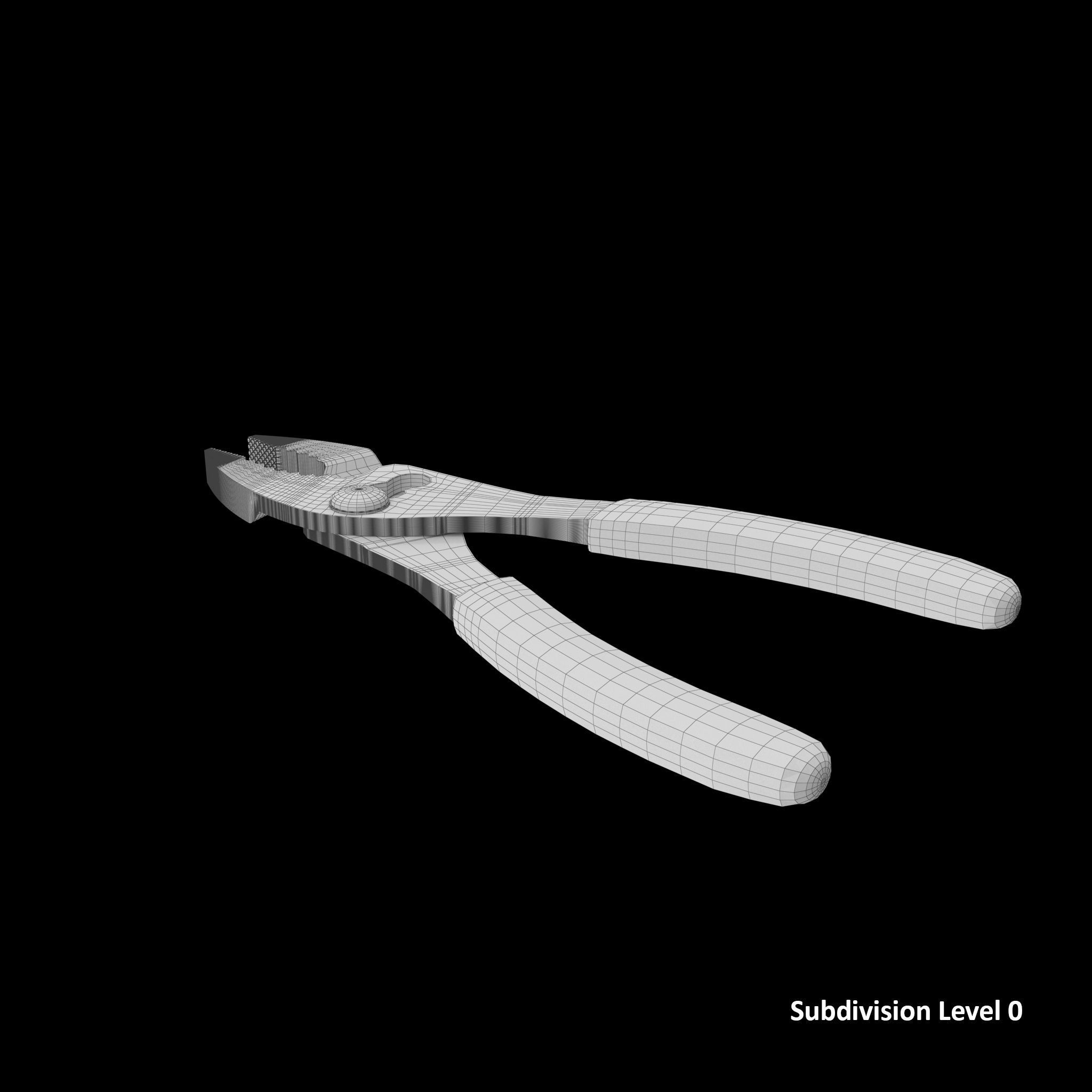 SO Sleep joint pliers 46ACF Low-poly 3D model_10