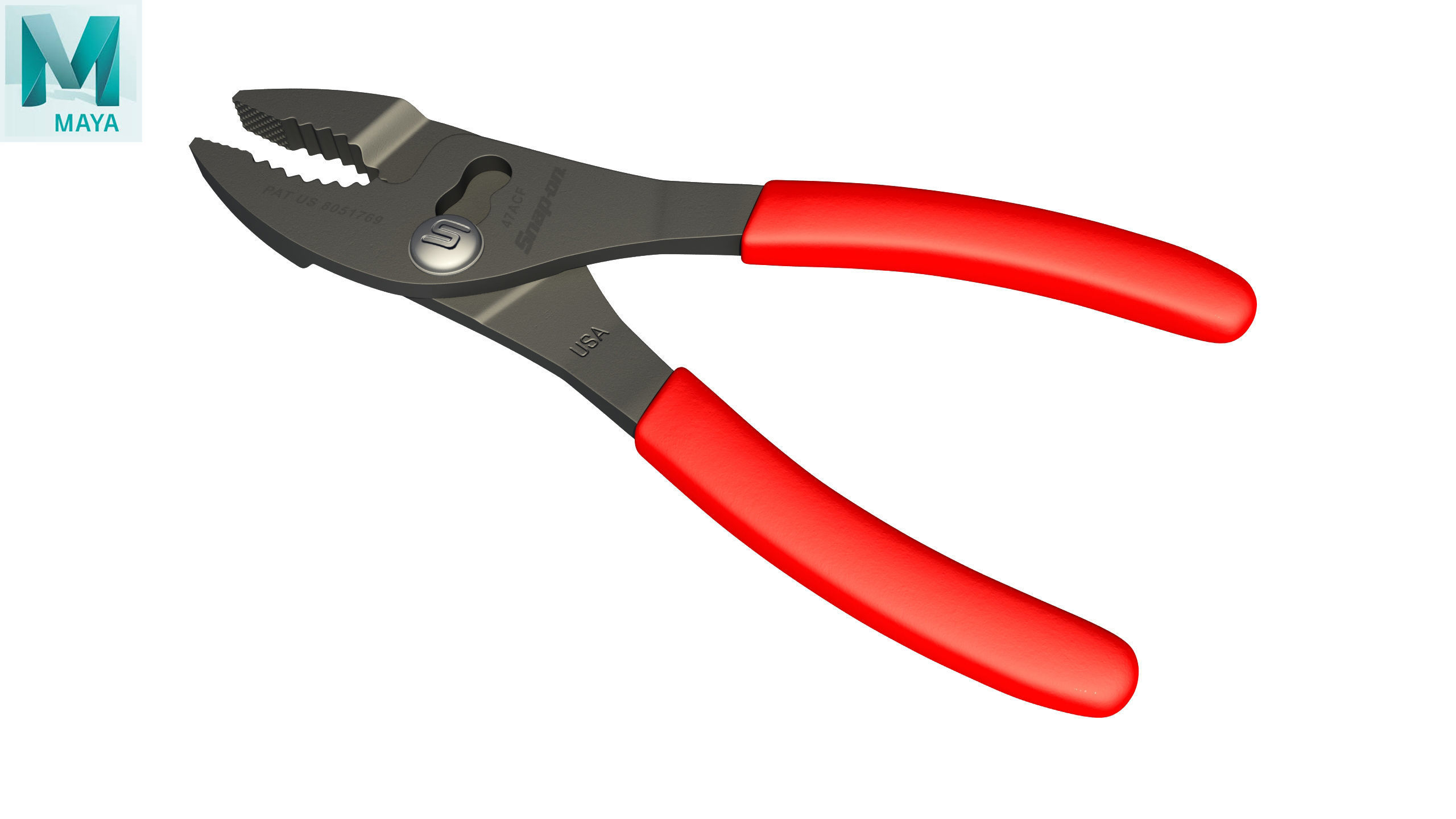 SO Sleep joint pliers 46ACF Low-poly 3D model_27
