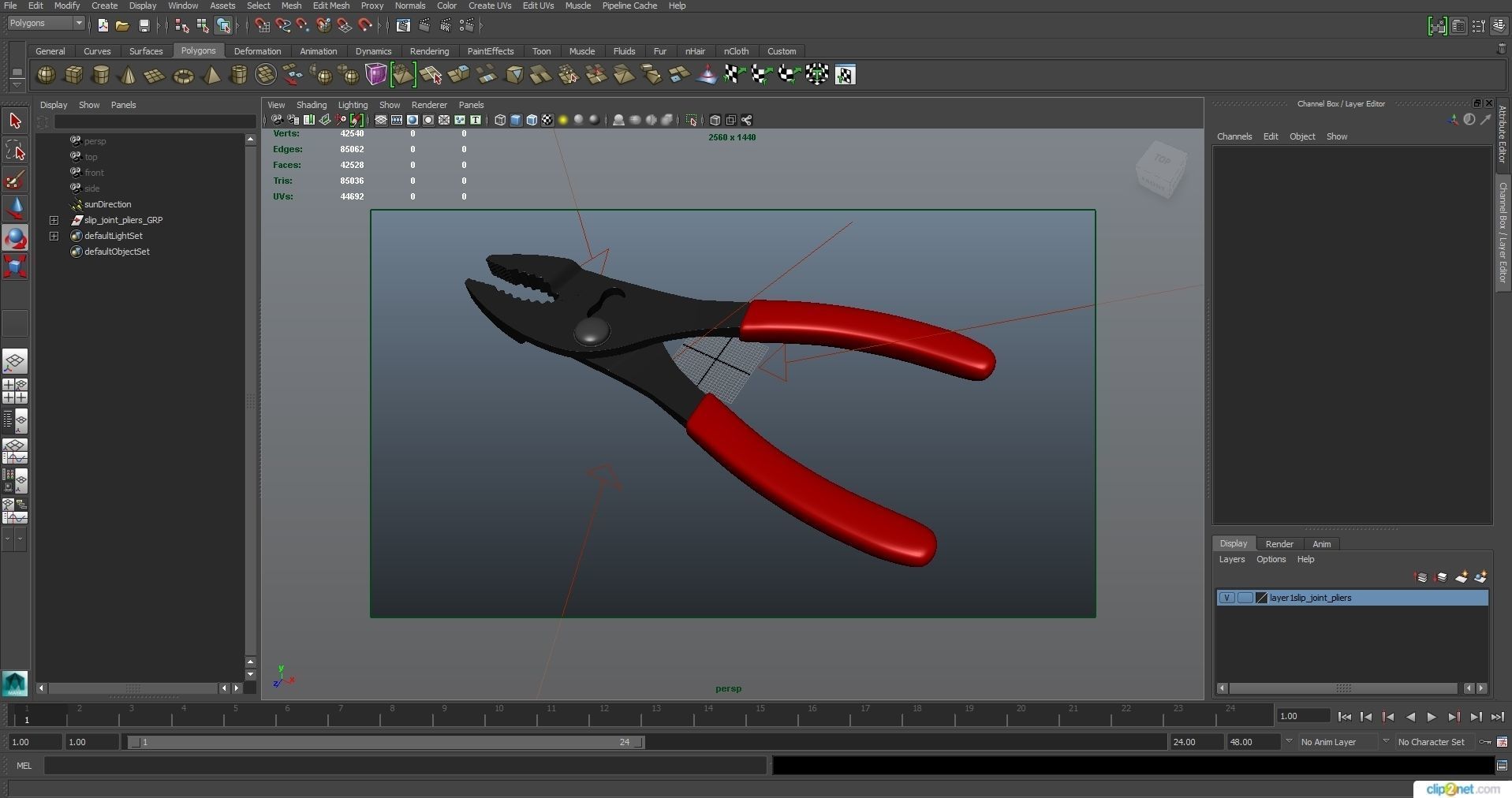SO Sleep joint pliers 46ACF Low-poly 3D model_28