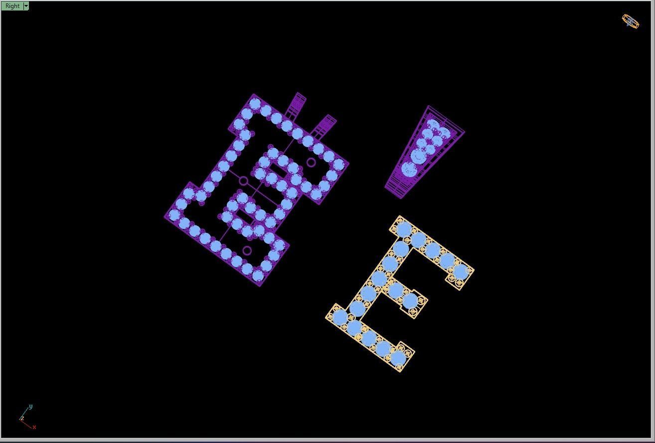 Custom Initial E Letter Diamond Pendant A to Z Alphabet Necklace 3D print model_13