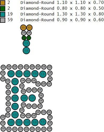 Custom Initial E Letter Diamond Pendant A to Z Alphabet Necklace 3D print model_15