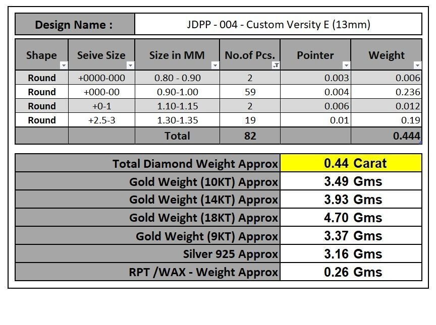 Custom Initial E Letter Diamond Pendant A to Z Alphabet Necklace 3D print model_17