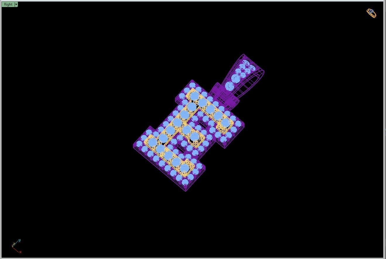 Custom Initial E Letter Diamond Pendant A to Z Alphabet Necklace 3D print model_12